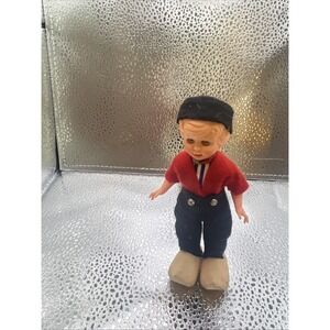 Vintage Hardanger mini doll Norway‎ Norwegian Dress 6"  closing blue eyes